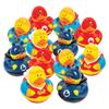 Fun Express Superhero Rubber Duckies (1 dz) Superhero Themed Party Favors, Character Toys, Rubber Duckies - Multi-Colored view 1