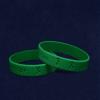 50 Pack Green Ribbon Silicone Bracelets Green Ribbon Bracelet for Cerebral Palsy, Glaucoma, Mental Health, Liver Cancer, and Organ Donation Awareness Perfect for Support Groups And Fundraisers view 2