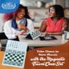 WE Games Mini Magnetic Travel Chess Set  10-Inch Foldable Board with Durable Vinyl Pieces & Extra Queens Indoor & Outdoor Magnetic Chess Game - White Logo view 2