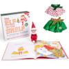 Elf On The Shelf Girl with with Party Skirts Set - Blue Eyed Female Elf Doll with Book and Twin Festive Snowflake Skirts - Customize Your Elf with Unique Holiday Outfit - Elf Figure Clothing Pack view 1