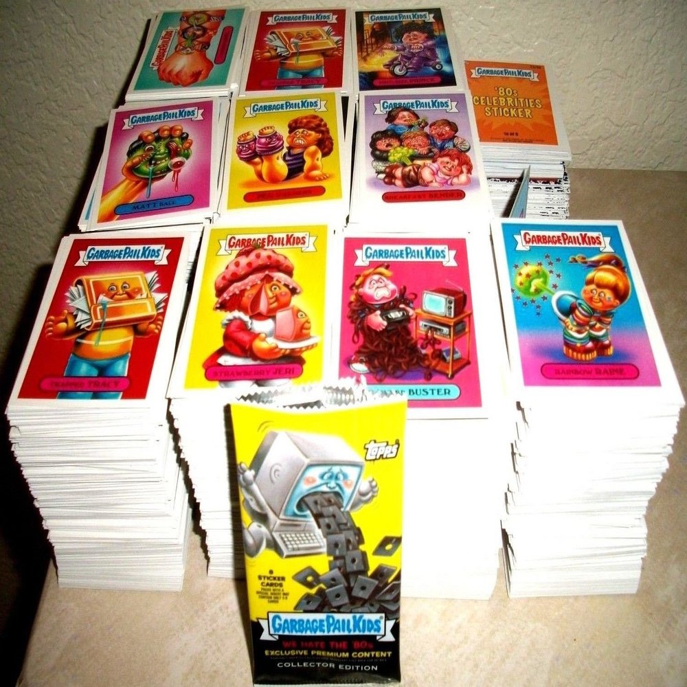 2018 Garbage Pail Kids -WE Hate The 80'S- Lot of Thirty Different Stickers + 2 Cereal Killer Cards