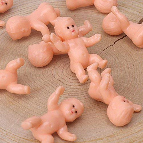 1.2" King Cake Babies 36Pcs Mini Plastic Babies for Baby Shower Ice Cube Game Party Favor Decorations King Cake Baby Plastic Baby(Latin)