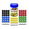 TOGETIC Super Value Depot Chinese Checkers Glass Marbles. Set of 72, 12 Each Color. Size 9/16 (14mm), with Practical Container. view 1