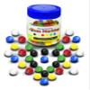 TOGETIC Super Value Depot Chinese Checkers Glass Marbles. Set of 72, 12 Each Color. Size 9/16 (14mm), with Practical Container. view 2