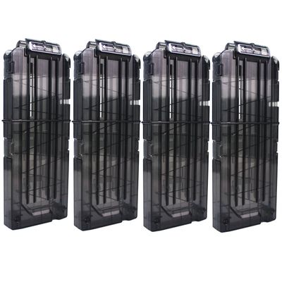 OIMIO Bullet Clips, 4 Pack 12 Darts Quick Reload Clips Magazine Clips for Nerf n-Strike Elite Blaster (Black)
