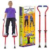 Geospace Adjustable Walkaroo Steel Wee Balance Stilts for Kids - Indoor/Outdoor Play, Exercise, Steel Stilts for Kids- Up to 120 lbs, Height Adjustable Walking Stilts, Kids Stilts -RED view 1