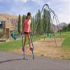 Geospace Adjustable Walkaroo Steel Wee Balance Stilts for Kids - Indoor/Outdoor Play, Exercise, Steel Stilts for Kids- Up to 120 lbs, Height Adjustable Walking Stilts, Kids Stilts -RED view 2