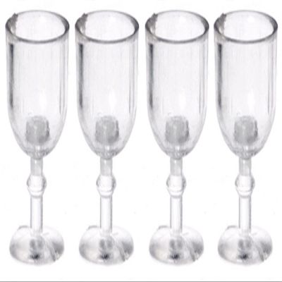 1:12 Scale 4 Pc Clear Empty Stemware Set #Fa40319