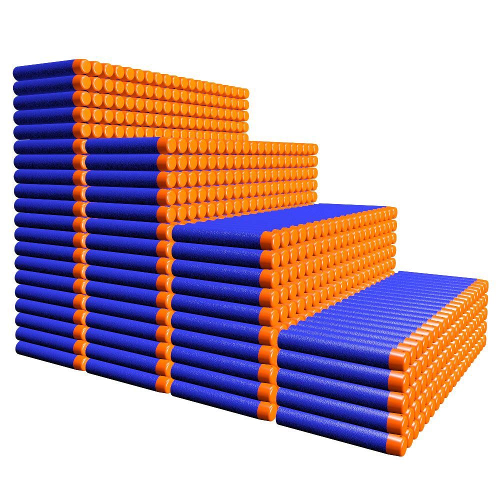 AMOSTING Nerf Bullets Refill Darts 1000PCS Bulk Bullets Pack for Nerf N-Strike Elite 2.0 Series  Compatible with All Elite Blasters Blue