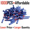 AMOSTING Nerf Bullets Refill Darts 1000PCS Bulk Bullets Pack for Nerf N-Strike Elite 2.0 Series  Compatible with All Elite Blasters Blue view 2