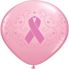 11" Breast Cancer Awareness Latex Balloons Bag of 10