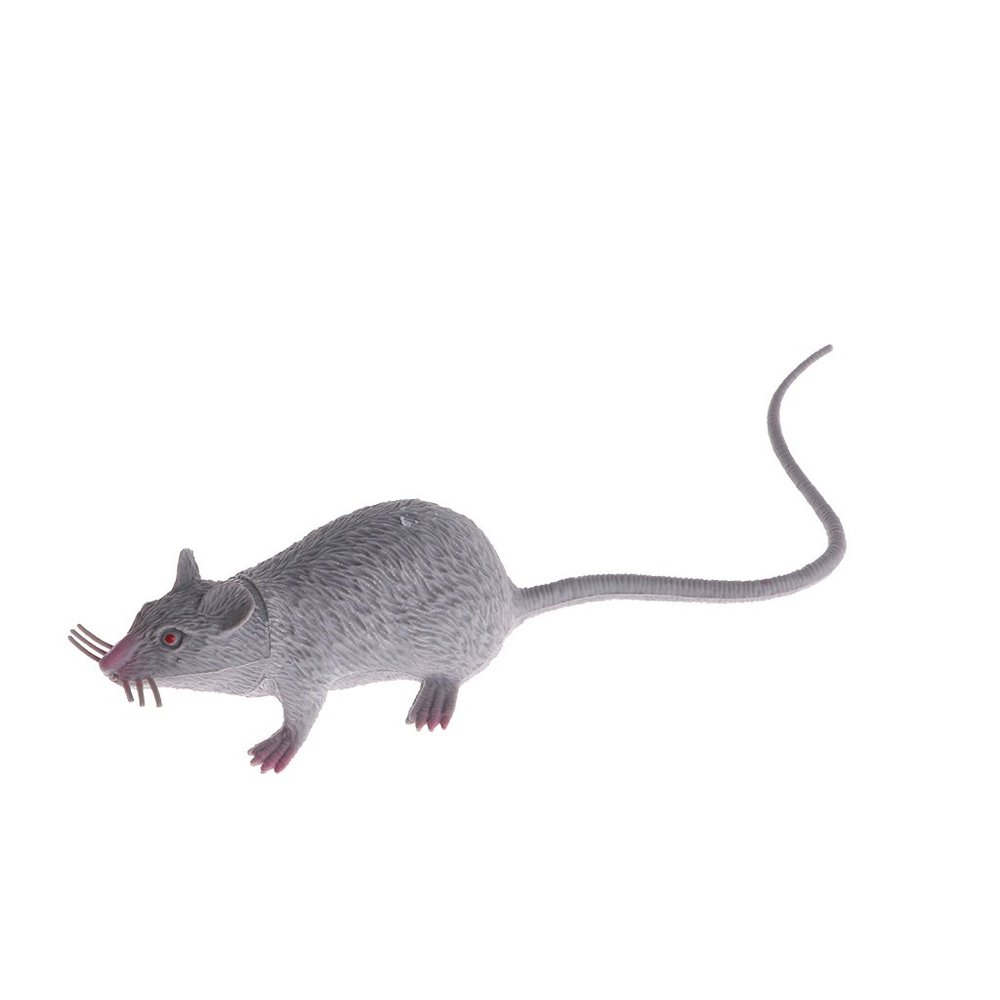 BecauseOf Prank Trick Toys, Mouse Lifelike Rubber Gag (Gray)