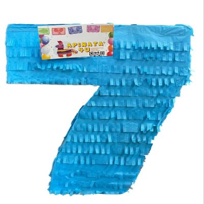20" Tal Number Seven Pinata Blue Color Seventh Birthday