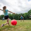 Little Kids Wicked Big Sports Kickball-Supersized Kickball Outdoor Sport Tailgate Backyard Beach Game Fun for All, Original Version, red view 3