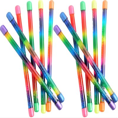 JA-RU Glitter Wand Girls Rainbow Baton Toy (12 Baton) 12 Inch Wand Baton Spiral Fidget Toys for Kids. Magic Twirling Glitter Sticks. Stress Relief. Classroom Decorations Bulk Party Favors. 2002-12p