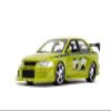 Jada Toys Fast & Furious 1:24 Brian's Mitsubishi Lancer Evolution VII Die-cast Car, toys for kids and adults, Lime Green (99788) view 1