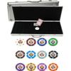 Claysmith Rock & Roll 14gm 500 Chip Clay Poker Set with Aluminum Case - Choose Chips view 1