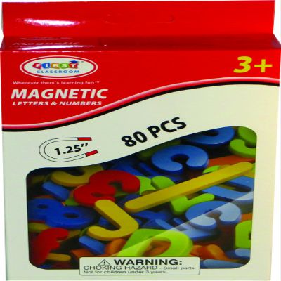 First Classroom 1.25" Magnetic Letters and Numbers Playset (80-Piece)