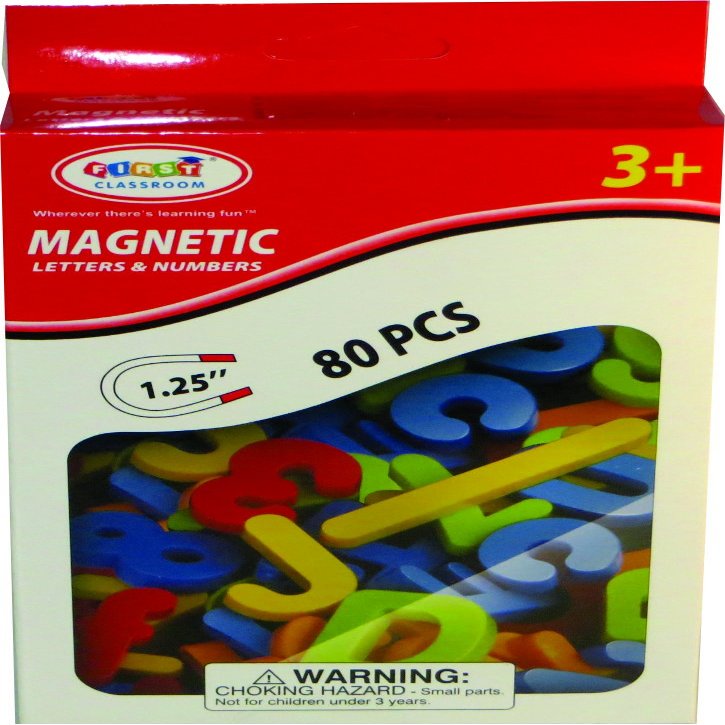 First Classroom 1.25" Magnetic Letters and Numbers Playset (80-Piece)