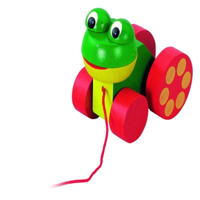 DETOA Wooden Pull Along Frog