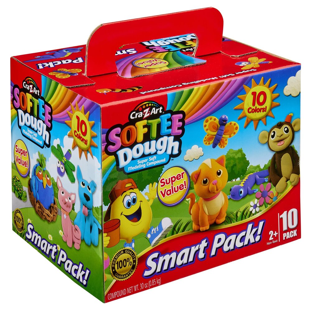 CRA-Z-Art Softee Dough Bulk 10 Pack of Modeling Compound, Super Pack of Softee Dough, Ages 2 and Up