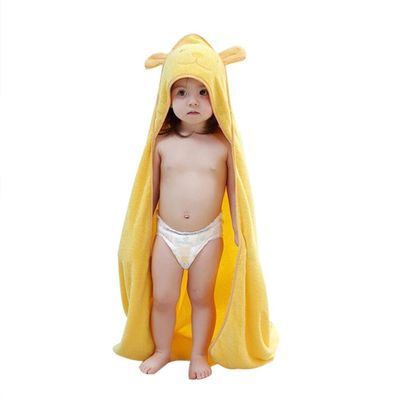 Baby Hooded Toddler Towel with Bear Ear- Soft and Thick 100% Cotton Bath Set for Kids Girls Boys Infant ad Toddler, Good Choice (Yellow)
