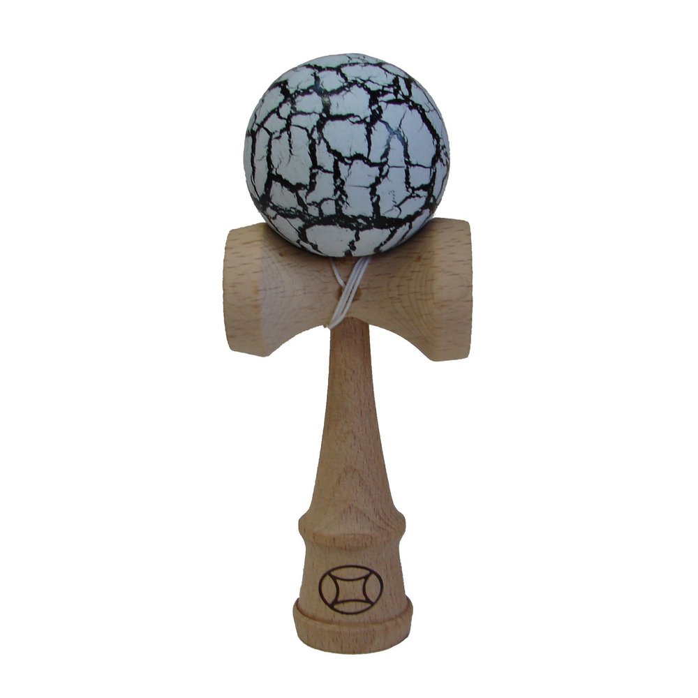 Black/White Crackle Kendama