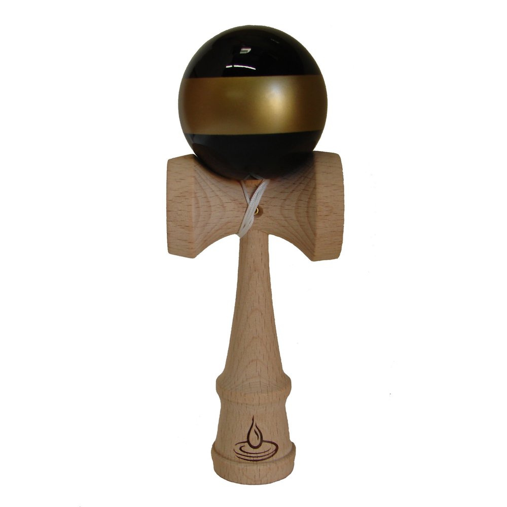 Black/Gold Stripe Kendama
