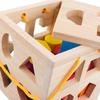 QZMTOY Shape Sorter Toys with 19 Shape Blocks, Classic Wooden Toys for Toddlers Kids, Gift for Girls Boys 2-4 (Natural Solid Wood) view 4