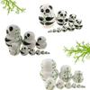 Apol Set of 10 Big-Belly Wooden Handmade Panda Bear with Bamboo Nesting Dolls Matryoshka Russian Doll in a Box with Bow for Kids Toy Home Decoration New Year view 2