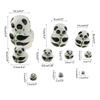 Apol Set of 10 Big-Belly Wooden Handmade Panda Bear with Bamboo Nesting Dolls Matryoshka Russian Doll in a Box with Bow for Kids Toy Home Decoration New Year view 3