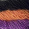 36 Halloween Treats Mardi Gras Beads Purple Black Orange Necklaces view 1