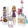 Barbie Doll, Blonde, and Grocery Store with Rolling Cart and Working Belt view 1