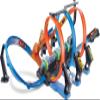 Hot Wheels Track Set and Toy Car, Large-Scale Motorized Track with 3 Corkscrew Loops, 3 Crash Zones and Toy Storage (Amazon Exclusive) view 1