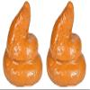 2 Count Squishy Rubber Gross Pile Of Poop Joke Prank Gag Gift view 1