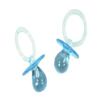 100 Acrylic 2-1/2" Pacifiers Baby Shower Favor Choose Color Bulk Buy !!! (Blue)