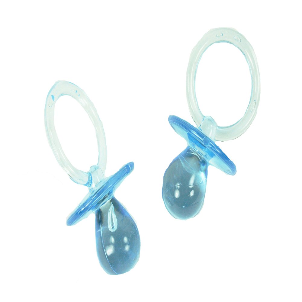 100 Acrylic 2-1/2" Pacifiers Baby Shower Favor Choose Color Bulk Buy !!! (Blue)