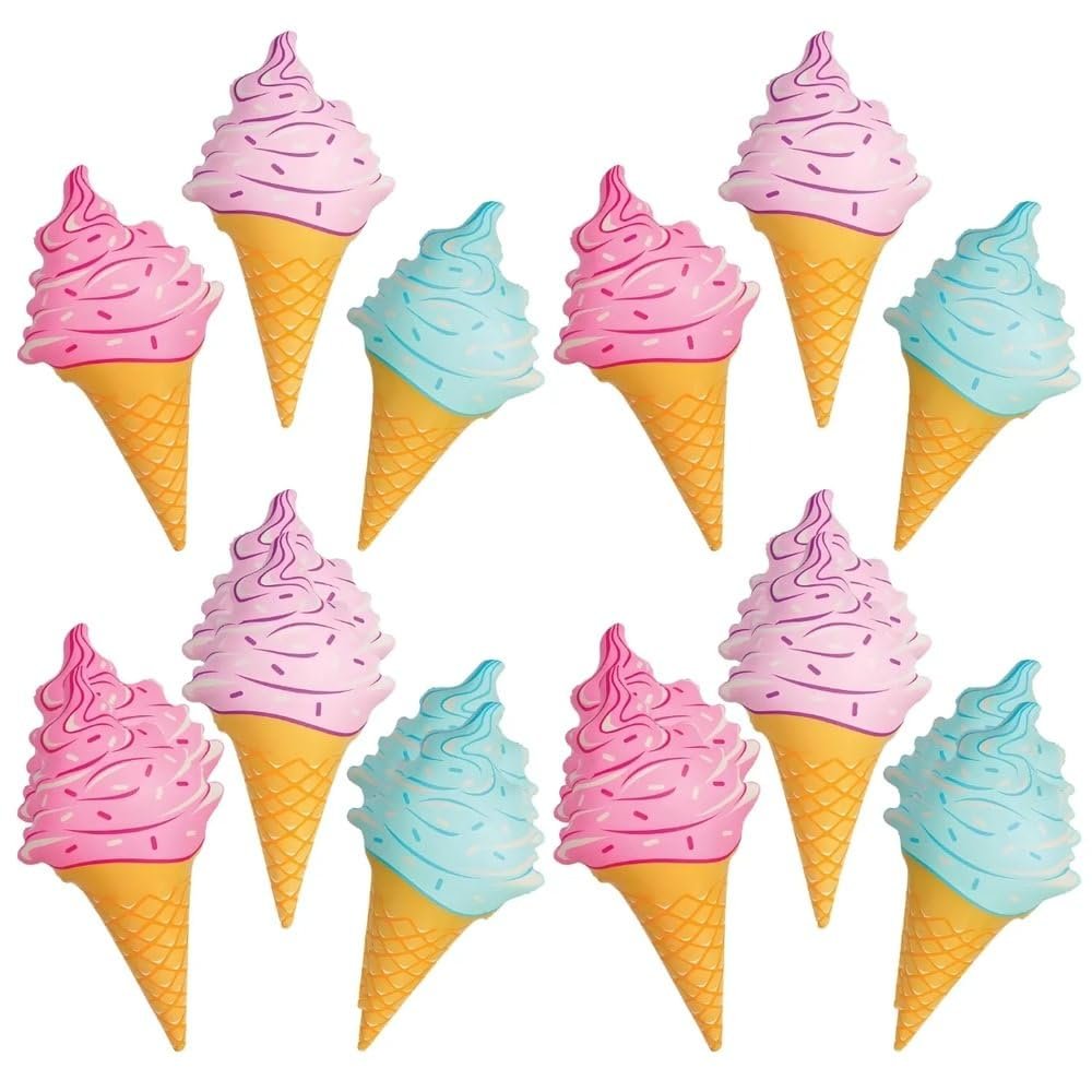 Rhode Island Novelty 36 Inch Inflatable Ice Cream Cones, Three per Order. No Color Choice
