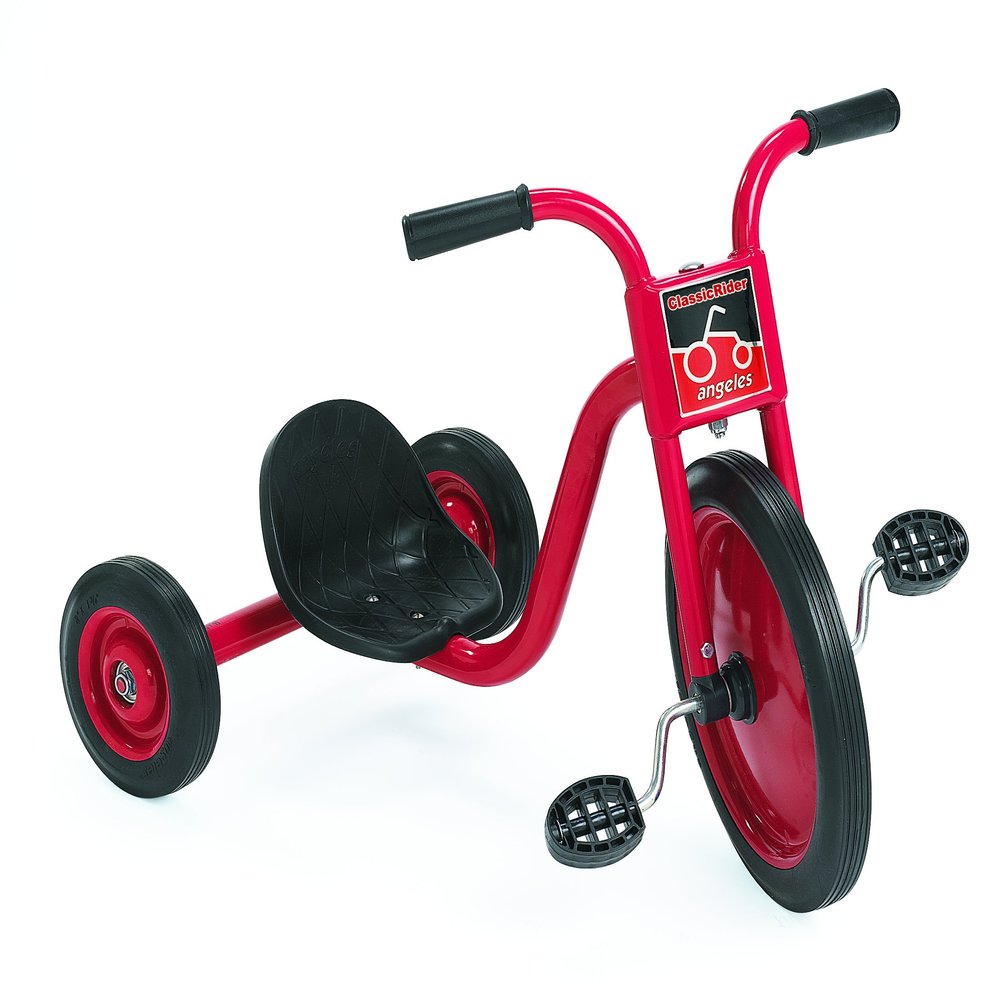 Angeles Kids Tricycle, Toddler Tricycle with Solid Airless Rubber Tires, Kids Bike for Preschools and Daycare, Ages 2+, ClassicRider 4" Tall Seat