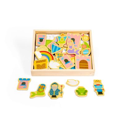 Bigjigs Toys Wooden Fantasy Magnets - 35 Pieces