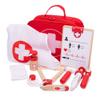 Bigjigs Toys Doctors Set for Kids - 10 Piece Wooden Doctors Set with Kids Stethoscope, Thermometer, Medicine & More in Colourful Doctors Case - Ideal for Pretend Play & Role Play view 1