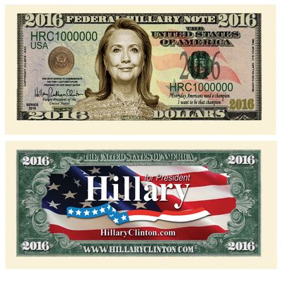 10-Pack Hillary Clinton 2016 Commemorative Bills