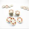 10x20mm Red Heart Paint Plate Dish Dollhouse Miniature Ceramic Supply 13206 view 3