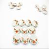 10x20mm Orange Flower Paint Plate Dish Dollhouse Miniatures Ceramic 13208 view 1