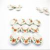 10x20mm Orange Flower Paint Plate Dish Dollhouse Miniatures Ceramic 13208 view 2