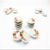 10x20mm Orange Flower Paint Plate Dish Dollhouse Miniatures Ceramic 13208 view 3