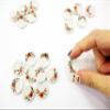 10x20mm Orange Flower Paint Plate Dish Dollhouse Miniatures Ceramic 13208 view 4