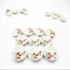 10x20mm Red Orchid Flower Paint Plate Dish Dollhouse Miniature Ceramic 13209 view 2