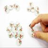 10x20mm Red Orchid Flower Paint Plate Dish Dollhouse Miniature Ceramic 13209 view 4