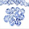 10x20mm Blue Spot Flower Hand Paint Plate Dish Dollhouse Miniature Ceramic 13212 view 2